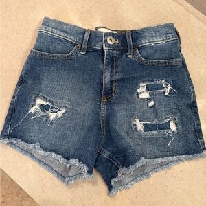 Abercrombie Kids Blue Distressed Jean Shorts